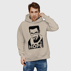 Толстовка оверсайз мужская Gordon Freeman - надежда, цвет: миндальный — фото 2