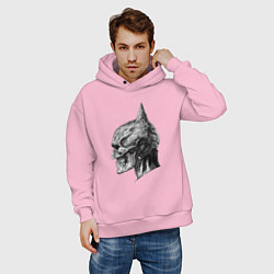 Толстовка оверсайз мужская Бетмен, цвет: светло-розовый — фото 2