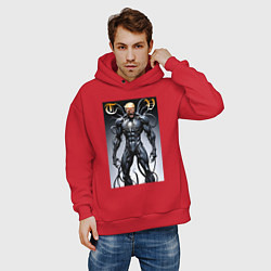 Толстовка оверсайз мужская Venom-Trump collaboration - ai art fantasy, цвет: красный — фото 2