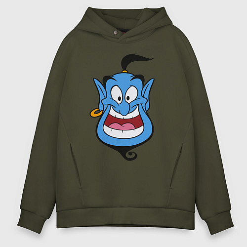 Мужское худи оверсайз Аладдин - Джинни / Хаки – фото 1