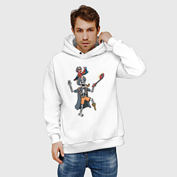 Толстовка оверсайз мужская Пиратское селфи, цвет: белый — фото 2