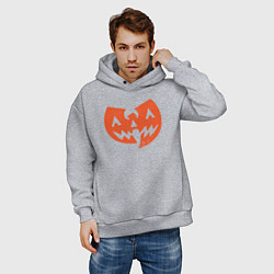 Толстовка оверсайз мужская Wu-Tang halloween, цвет: меланж — фото 2