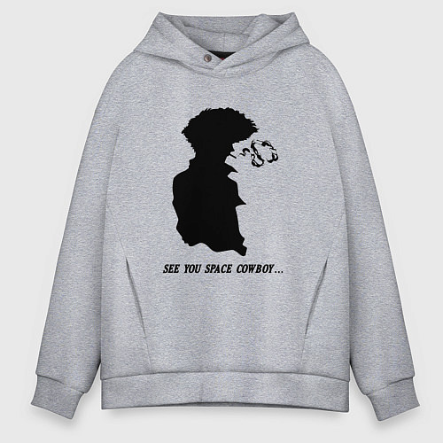 Мужское худи оверсайз Ковбой Бибоп Спайк Шпигель Аниме / Меланж – фото 1