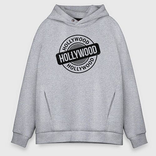 Мужское худи оверсайз Hollywood vibe / Меланж – фото 1