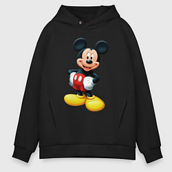 Толстовка оверсайз мужская Микки - мышь, цвет: черный