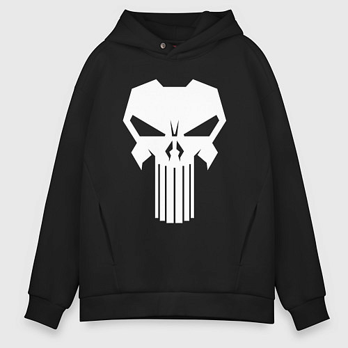 Мужское худи оверсайз The Punisher - Каратель / Черный – фото 1
