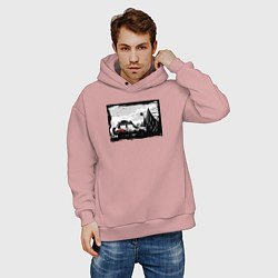Толстовка оверсайз мужская Дикая страна, цвет: пыльно-розовый — фото 2