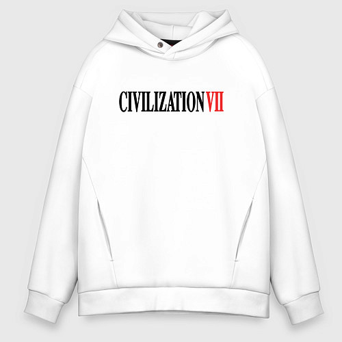 Мужское худи оверсайз Civilization VII / Белый – фото 1