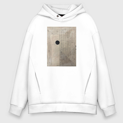 Мужское худи оверсайз No geometry / Белый – фото 1