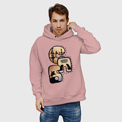 Толстовка оверсайз мужская Наследила в Питере, цвет: пыльно-розовый — фото 2