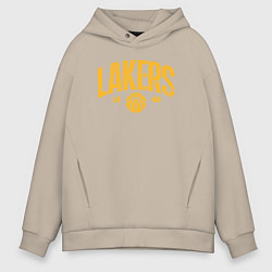 Толстовка оверсайз мужская Lakers 1948, цвет: миндальный