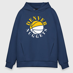 Толстовка оверсайз мужская Denver Nuggets sport, цвет: тёмно-синий