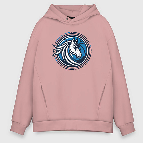 Мужское худи оверсайз Mavericks NBA / Пыльно-розовый – фото 1