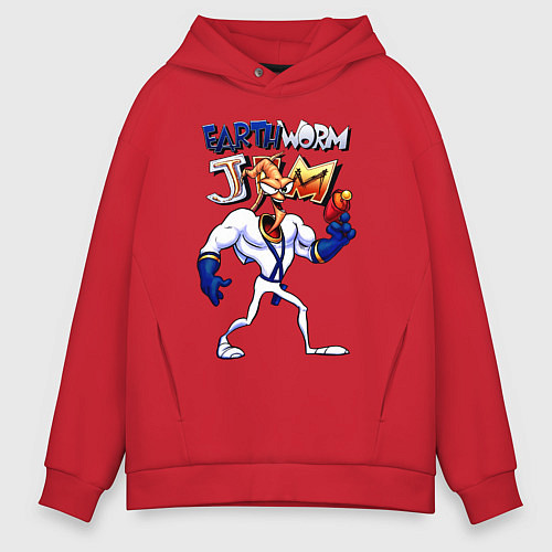 Мужское худи оверсайз Sega Jim / Красный – фото 1