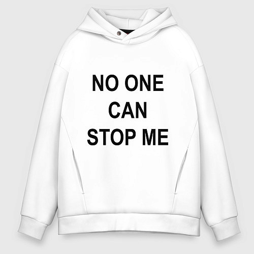 Мужское худи оверсайз No one can stop me - Stray Kids / Белый – фото 1