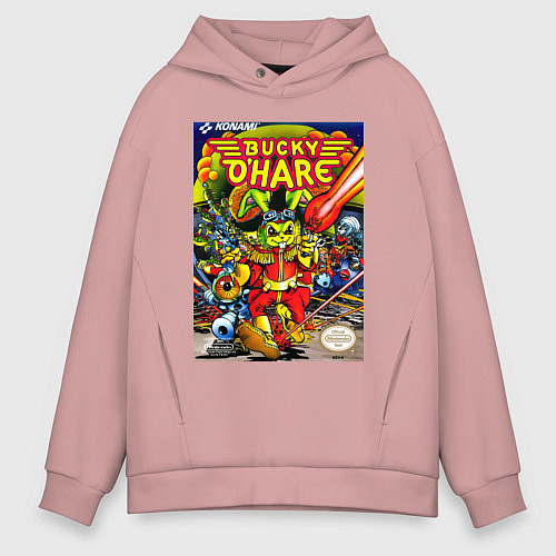 Мужское худи оверсайз Баки о хэр / Пыльно-розовый – фото 1