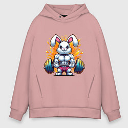 Мужское худи оверсайз Gym bunny barbell