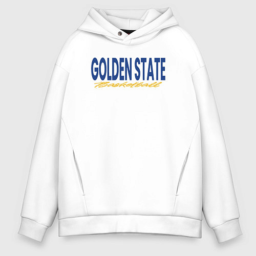 Мужское худи оверсайз Golden State basketball / Белый – фото 1