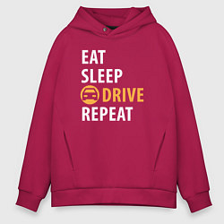 Мужское худи оверсайз Eat sleep drive