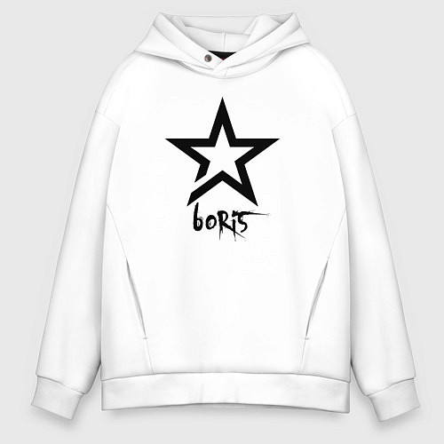 Мужское худи оверсайз Boris -star / Белый – фото 1