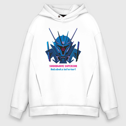 Мужское худи оверсайз Soundwave superior / Белый – фото 1