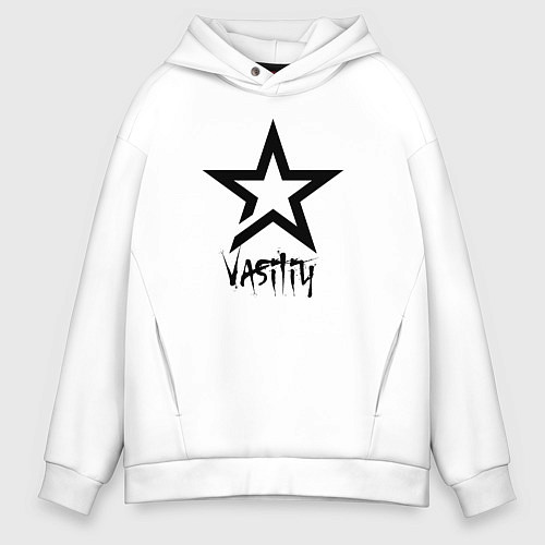 Мужское худи оверсайз Vasiliy - star / Белый – фото 1