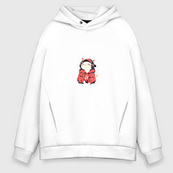 Толстовка оверсайз мужская Бит Мурлыка, цвет: белый