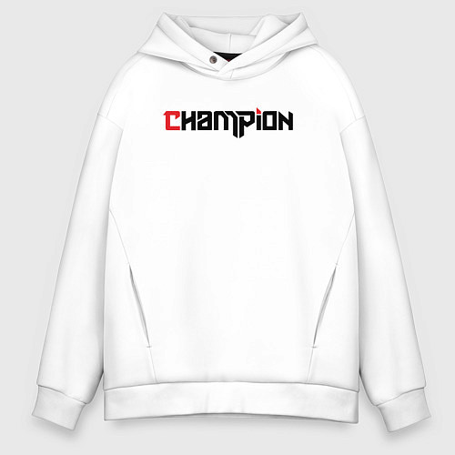 Мужское худи оверсайз Champion / Белый – фото 1