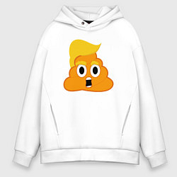Толстовка оверсайз мужская Trump smile, цвет: белый