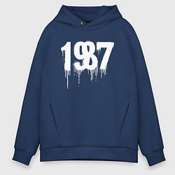 Мужское худи оверсайз 1987 растекшиеся капли