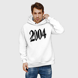 Толстовка оверсайз мужская 2004 штрихами, цвет: белый — фото 2
