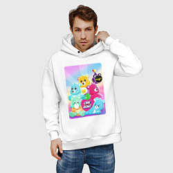 Толстовка оверсайз мужская Коллекция заботливых мишек PK XD, цвет: белый — фото 2