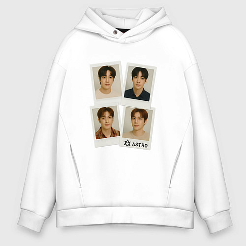 Мужское худи оверсайз Astro фотографии / Белый – фото 1