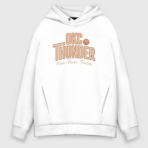 Мужское худи оверсайз Oklahoma pride / Белый – фото 1