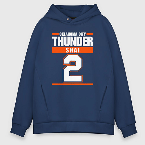 Мужское худи оверсайз Shai - Oklahoma Thunder / Тёмно-синий – фото 1