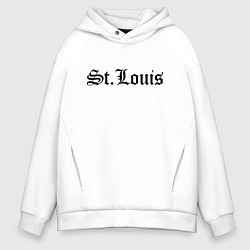 Толстовка оверсайз мужская St Louis Missouri - USA, цвет: белый