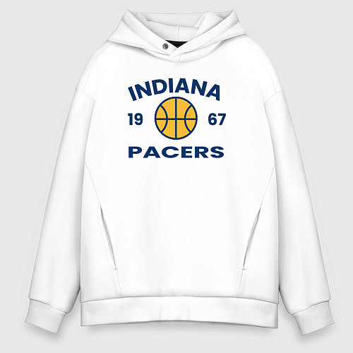 Мужское худи оверсайз 1967 - Pacers / Белый – фото 1