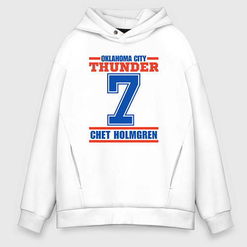 Мужское худи оверсайз Chet Holmgren / Белый – фото 1