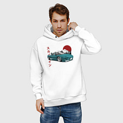 Толстовка оверсайз мужская Toyota MR2, цвет: белый — фото 2