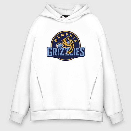 Мужское худи оверсайз Memphis Grizzlies - NBA / Белый – фото 1
