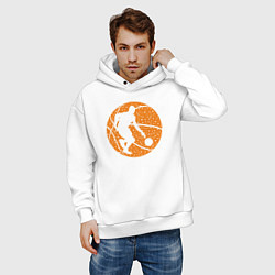 Толстовка оверсайз мужская Basket man, цвет: белый — фото 2