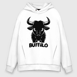 Толстовка оверсайз мужская Буйволенок, цвет: белый