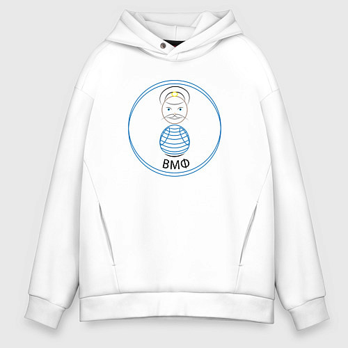 Мужское худи оверсайз Моряк ВМФ / Белый – фото 1