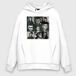 Толстовка оверсайз мужская The weeknd фотографии, цвет: белый