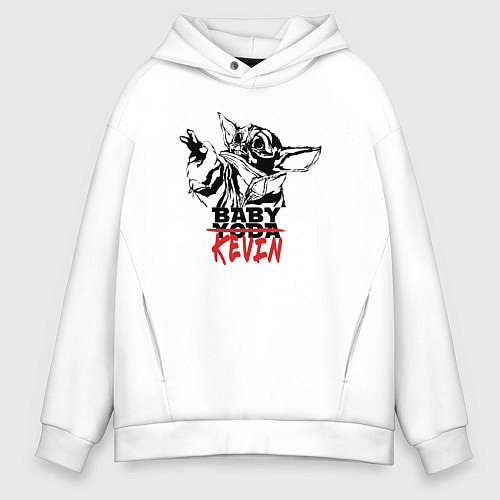 Мужское худи оверсайз Baby Kevin / Белый – фото 1