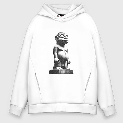 Мужское худи оверсайз Истукан / Белый – фото 1