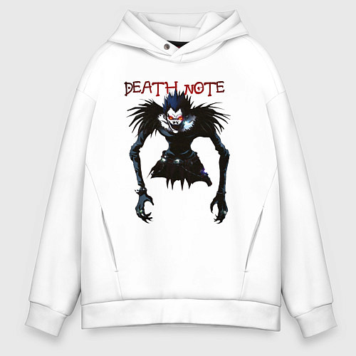 Мужское худи оверсайз Death Note Ryuk - светлый / Белый – фото 1