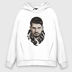 Толстовка оверсайз мужская Лука 77, цвет: белый