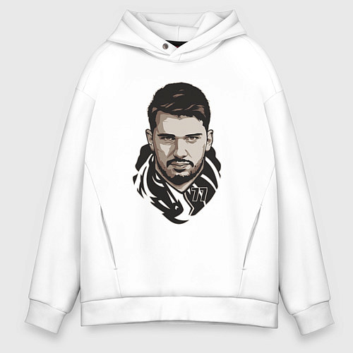 Мужское худи оверсайз Лука 77 / Белый – фото 1