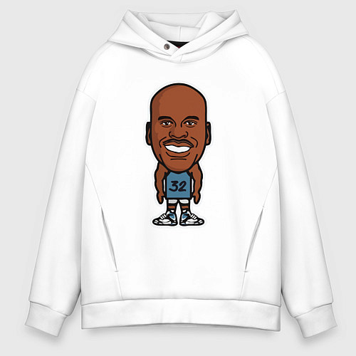 Мужское худи оверсайз Малыш Шакил / Белый – фото 1